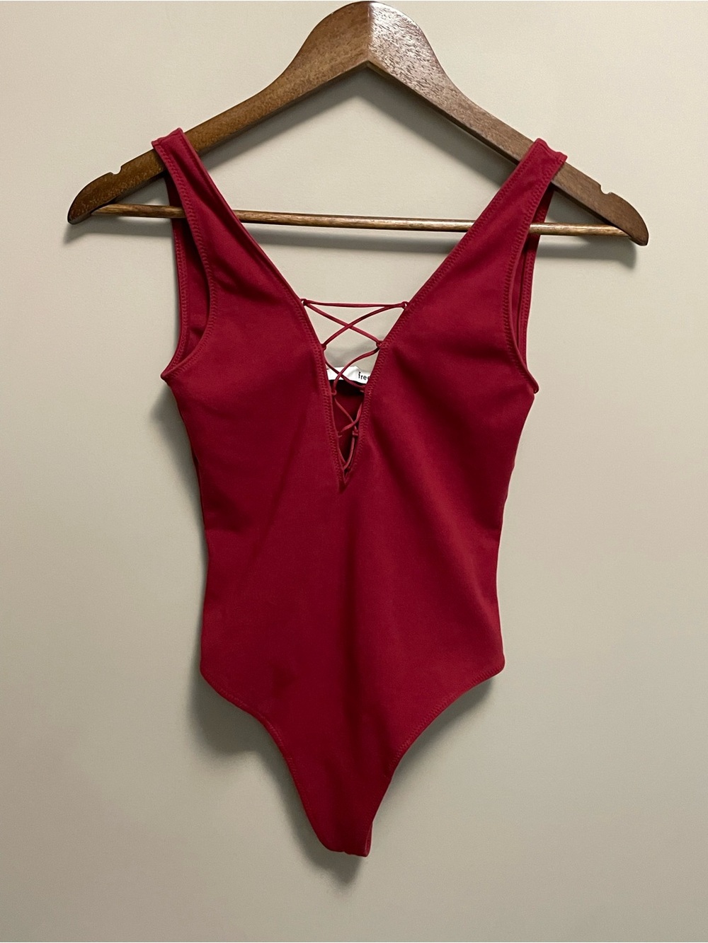 Wilfred Free Crimson Red Lais Bodysuit Women’s Small